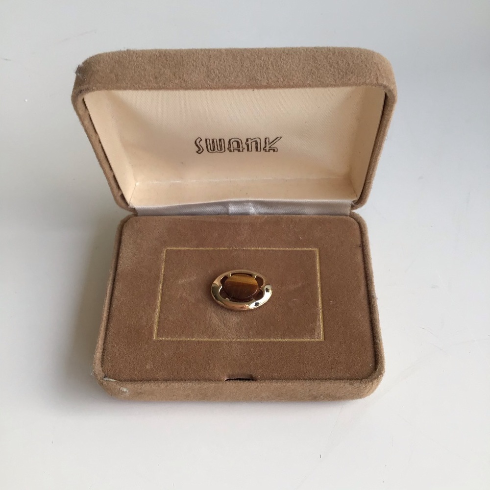 ❤️Perfect Gift! ❤️ Vintage Tigers Eye Tie Pin - Nice Gift!